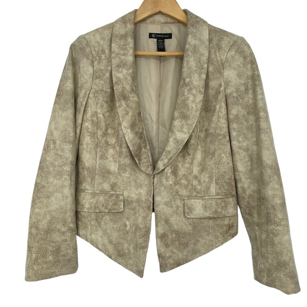 INC International Concepts faux snake skin blazer, M
